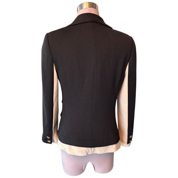 EUC Anthropologie Cartonnier Layered Vest Jacket Blazer Black /Cream Fits size 6 - Picture 3 of 16